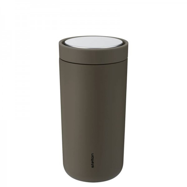 Stelton To-Go "Click to go" Becher - Soft Bark Isolierbecher, Thermobecher