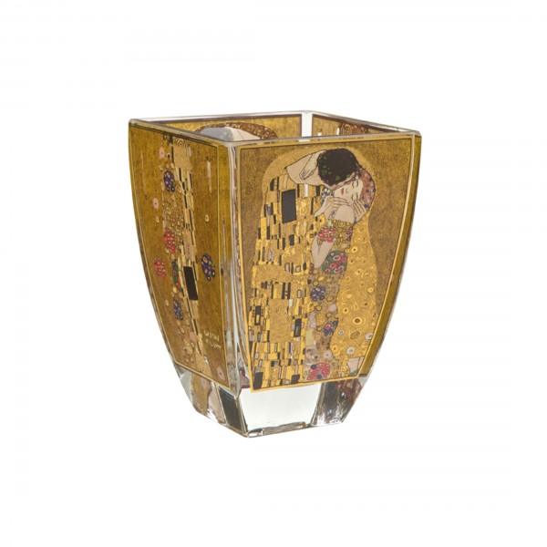 Goebel Windlicht Gustav Klimt - Der Kuss, Teelichthalter aus Glas