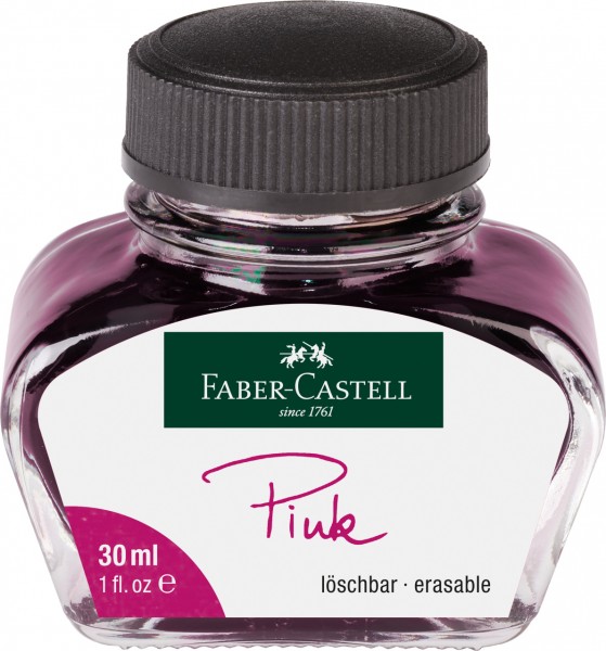 Faber-Castell Tintenglas, 30 ml, Tinte pink löschbar