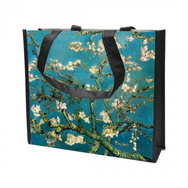 Goebel Einkaufstasche, Vincent van Gogh - "Mandelbaum blau"