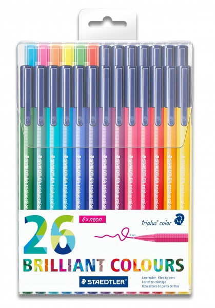 STAEDTLER Fasermaler Triplus Color farbig sortiert 26 St.
