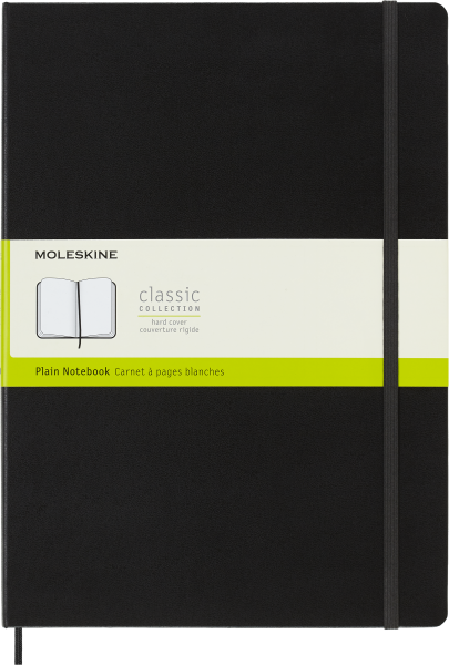 Moleskine Classic Notizbuch A4 Blanko, Hard Cover, Schwarz
