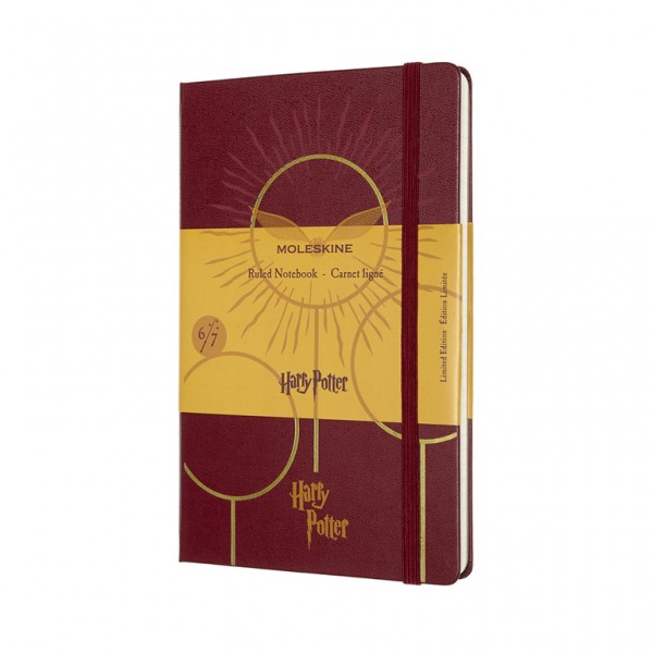 Moleskine Harry Potter Notizbuch A5 liniert - Limitierte Ausgabe, Dunkelrot