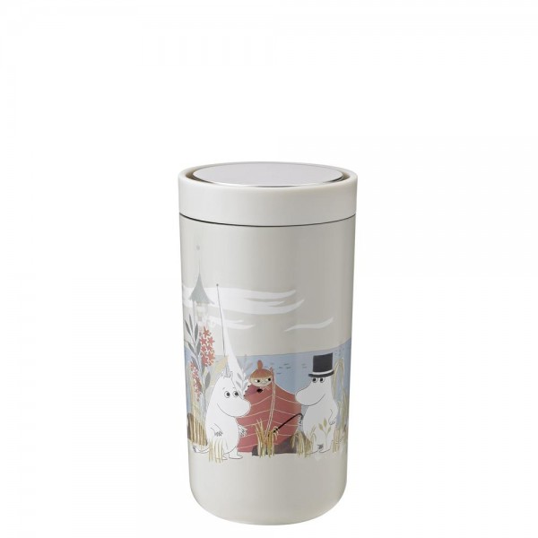 Stelton To-Go Click Stahl Becher - soft sand - Moomin