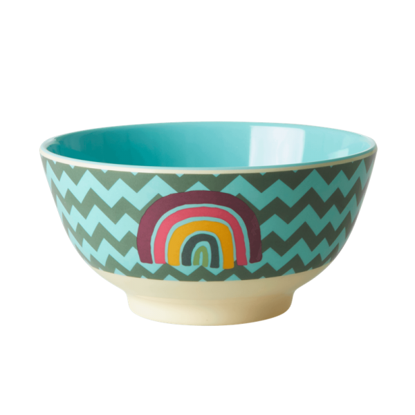 rice Melamin Schüssel mit Zig Zag Rainbow Print, Bowl in bunten Farben