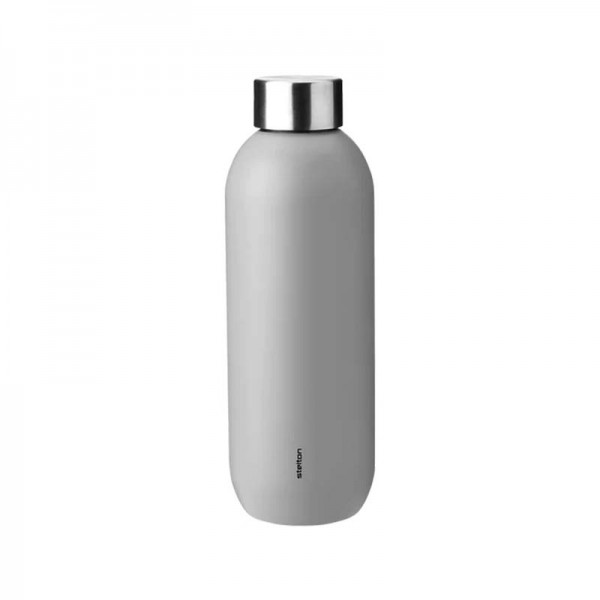 Stelton Keep Cool Isolierflasche 0,6 L light grey - Thermosflasche Edelstahl