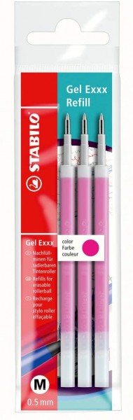 STABILO Gel Exxx Nachfüllpack 3er-Pack - pink