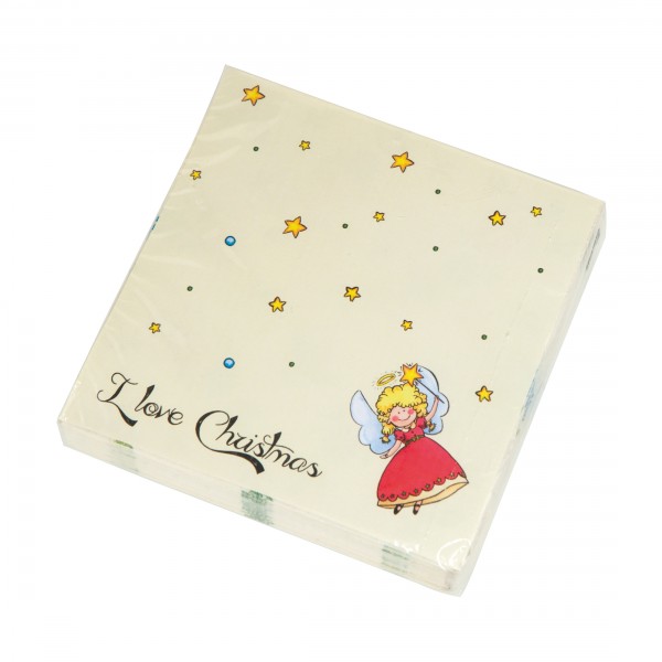 Goebel Papierserviette "Rosi,Bolli,Fredi & Clausi"