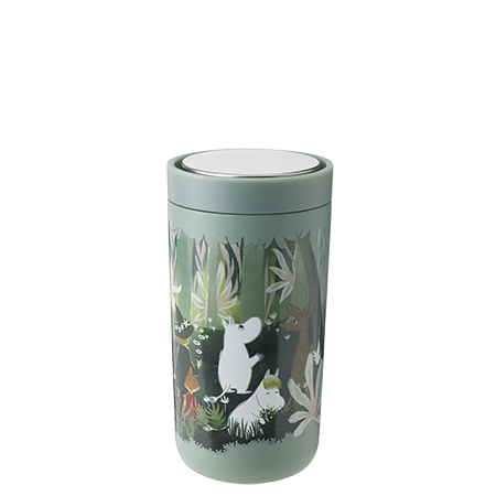 Stelton To-Go Click Stahl Becher - soft dusty green - Moomin