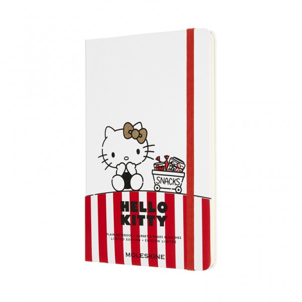 Moleskine Hello Kitty Notizbuch A5 blanko - Limitierte Ausgabe, Weiß