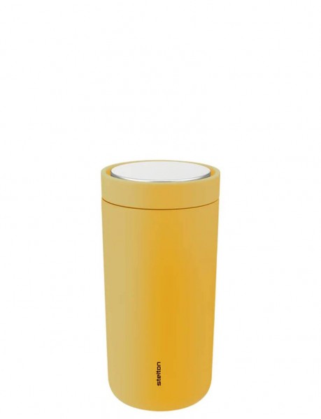 Stelton To-Go "Click to go" Becher - Soft Poppy Yellow 0,4 L Isolierbecher, Thermobecher