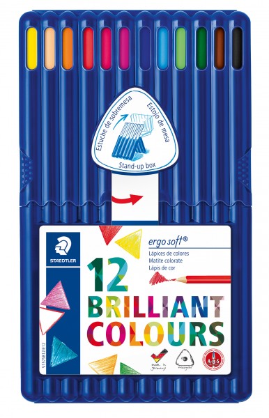 STAEDTLER Box mit 12 Buntstiften in sortierten Farben