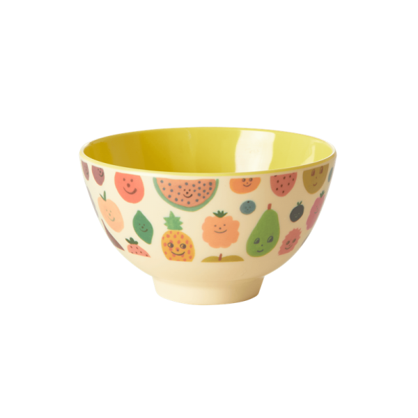 rice kleine Melamin Schüssel mit Happy Fruits Print, Bowl in bunten Farben