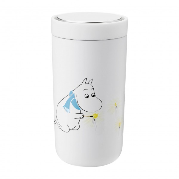 Stelton To-Go Click Stahl Becher - soft frost - Moomin