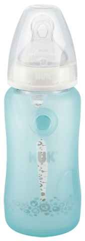 NUK Silikonschutz für Glasflaschen 240ml, hellblau