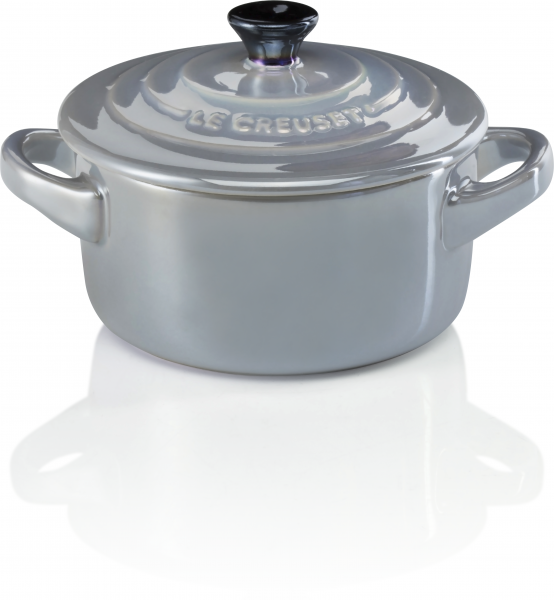 Le Creuset Mini Cocotte Steinzeug Bluebell Purple Metallic