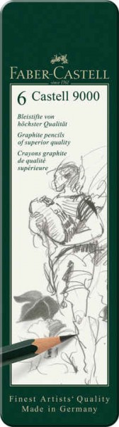 Faber-Castell Bleistift CASTELL 9000 6er Etui