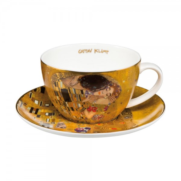 Goebel Tee-/ Cappuccinotasse Gustav Klimt - Der Kuss